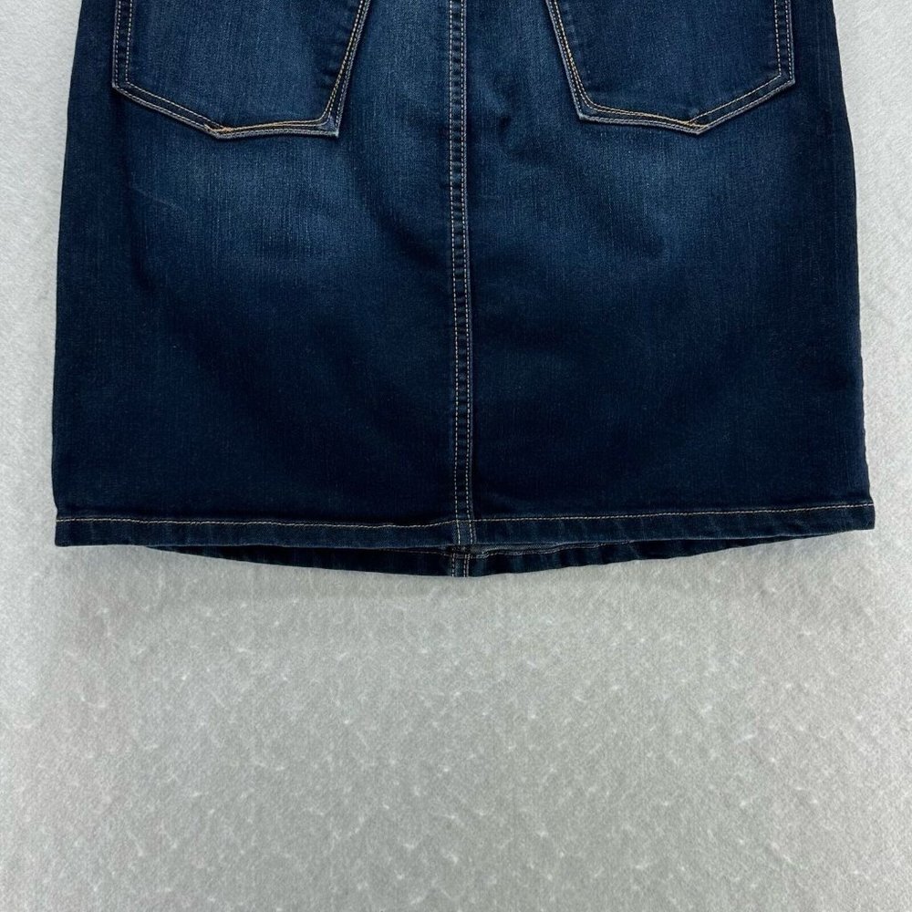 Banana Republic Skirt Size 28 Denim Pencil Mini Stretch Dark Washed Blue - Picture 6 of 11
